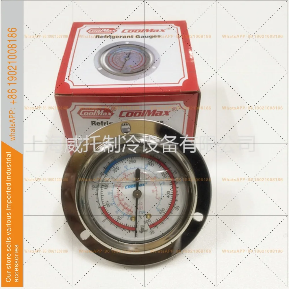 High and lowrefrigerant oil gauge, high pressure 0-500PSI low 0-350PSI pressure oil gauge