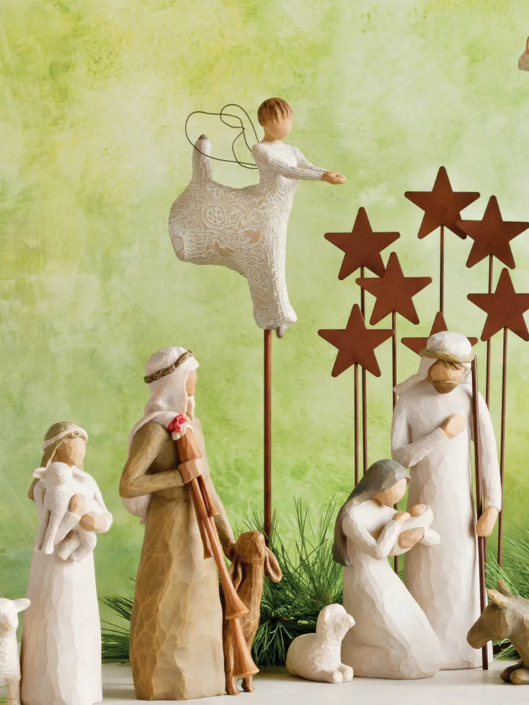 

New hot collection manger set ornaments, religious Jesus' birth resin ornaments, handicrafts