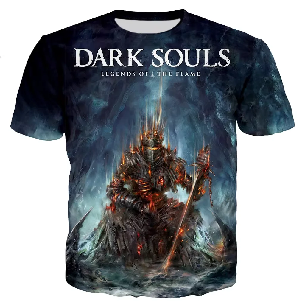 New Dark Souls T-Shirts Game 3D Print Streetwear Men Women Casual Fashion Oversized Short Sleeve T Shirt Kids Tees Tops Clothing