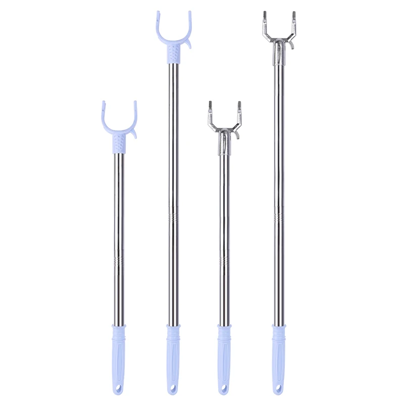 

Household Durable Adjustable Telescopic Clothes Fork Plastic Laundry Using Clothes Hanging Pole