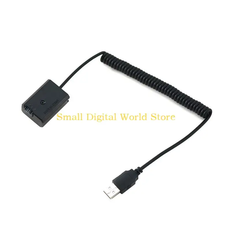 77UB NP-FW50 Dummy Battery USB Coupler Adapter Spring Power Cable Replacement for A33 A35 A37 A55 NEX3 NEX5 NEX7