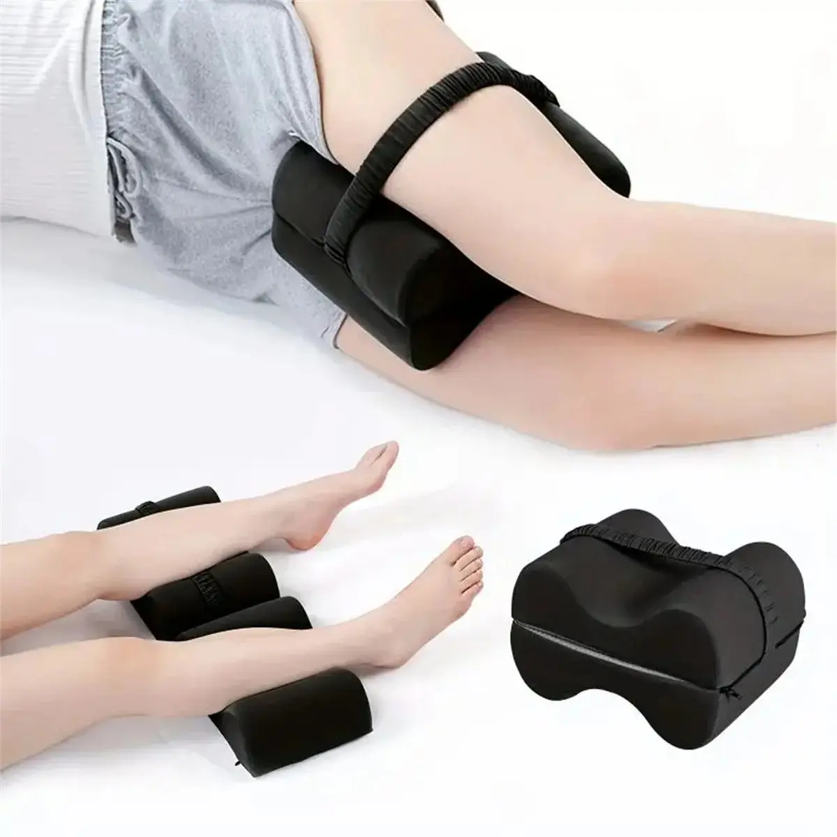 Industrial Tools Ergonomic Memory Foam Leg Pillow with Non-Slip Strap for Leg Positioning and Correction