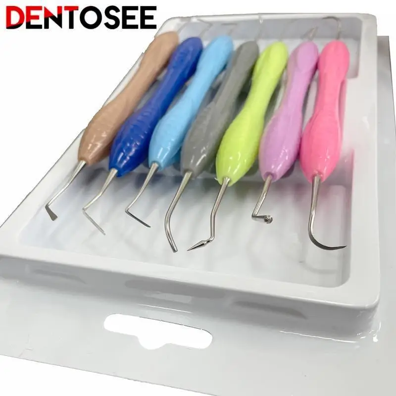 Dental Resin Filled Restorative Instrument Filler Aesthetic Restoration Knife Silicone Handle Dentistry Tools Non-Slip