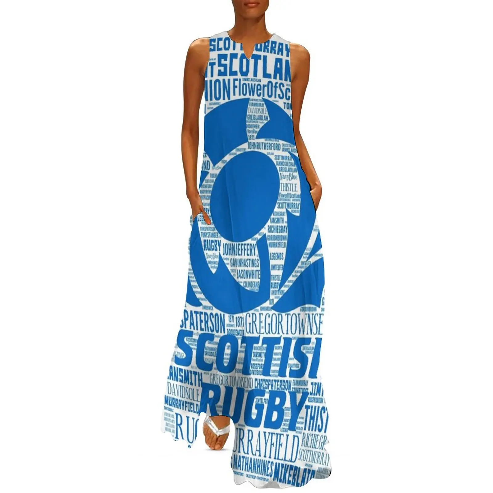 

SRU - Scotland Rugby Long Dress women"s summer clothing 2024 summer women"s suit women"s fashion dresses