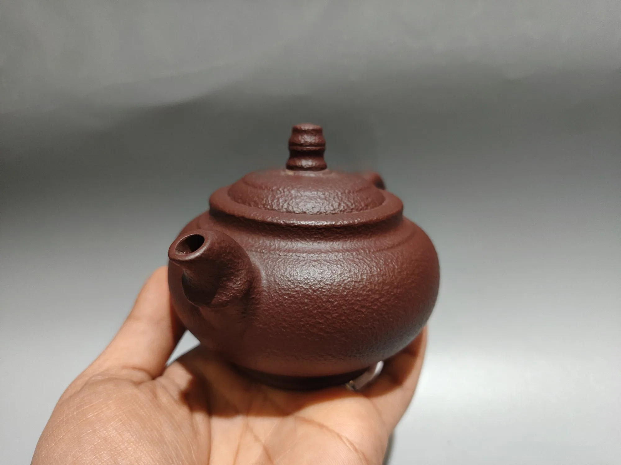 Yixing Purple Clay Teapot Bamboo spout pot Antique frosted texture teapot Kettle Teapot Flagon