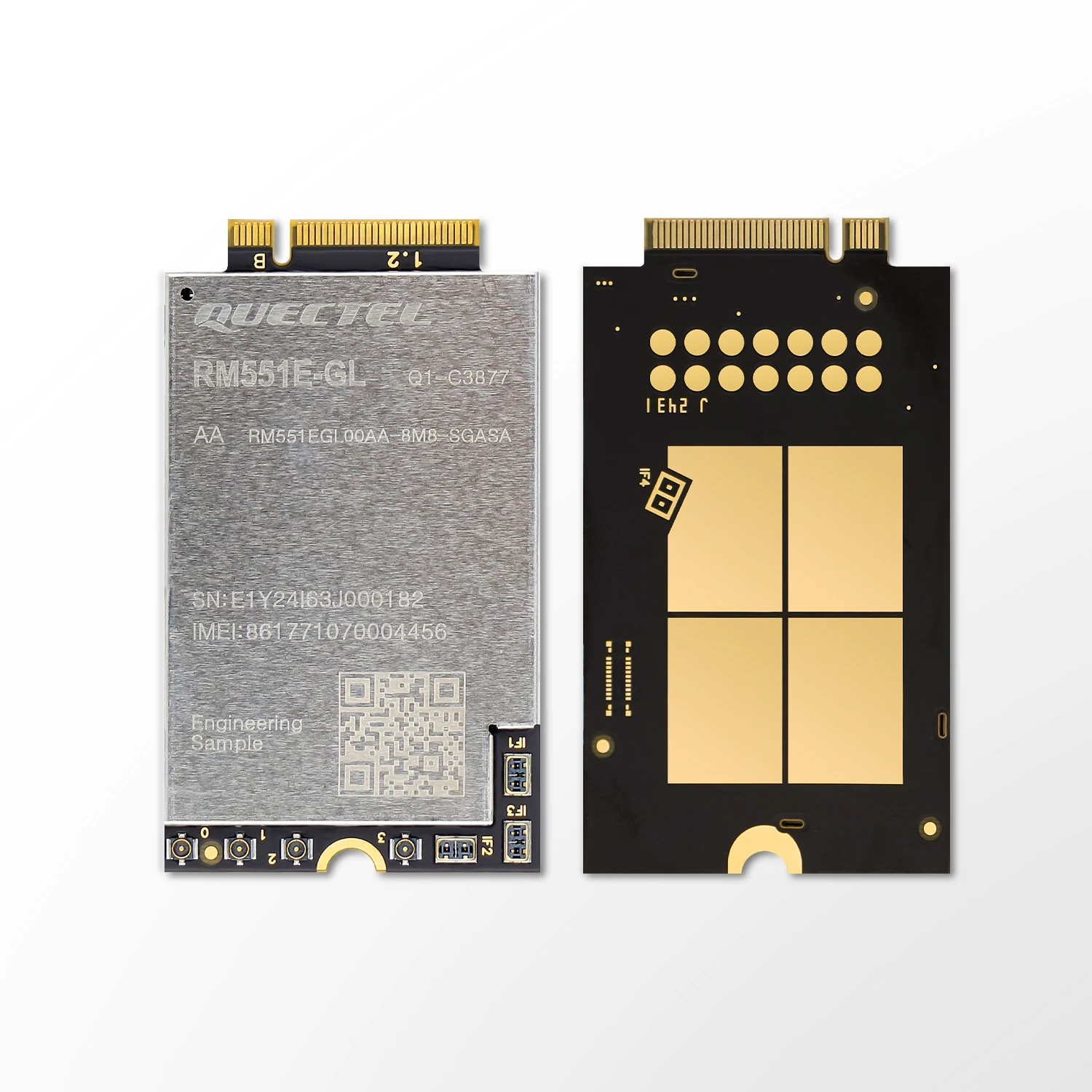 

Quectel-RM551E-GL 5G Module M.2 3GPP Rel-17 NSA/SA Global IoT/eMBB Industrial-Grade With GNSS (GPS/GLONASS/BDS) CE/FCC Certified