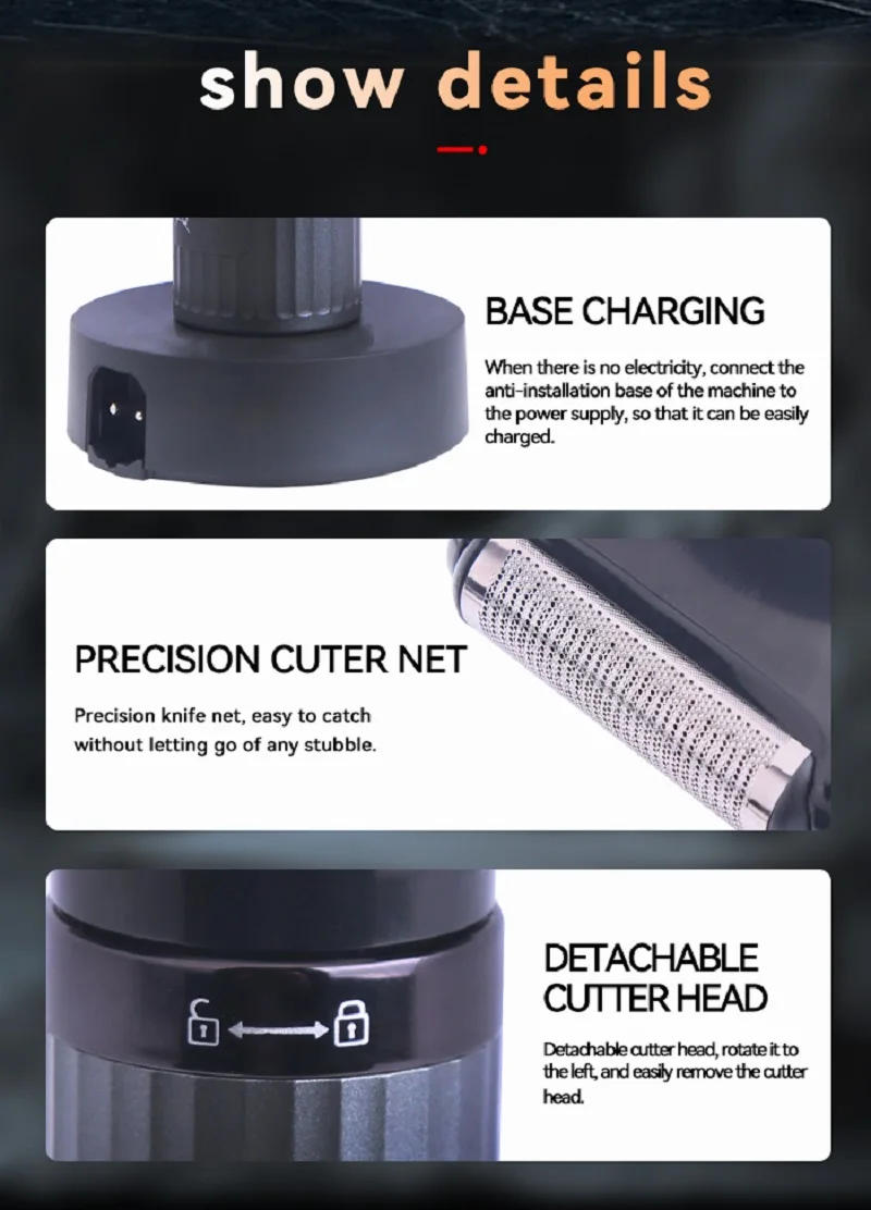 KEMEIProfessional Hair Cutting Machine Electric Men's Shaver Bald Headed Clippers Hair Cutting Machine Barber Trimmer  Km-1537 image 6