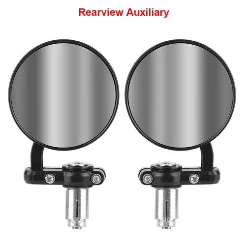 Imagen 1 del producto Espejos retrovisores universales para motocicleta, espejos laterales de 22mm, accesorios de moto, montaje en extremo de manillar de 2 piezas