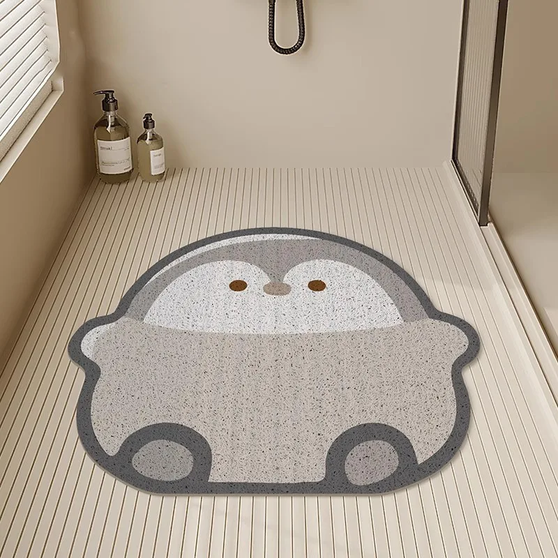 MELLON Cartoon Bathroom Loop Anti-slip Mat Absorbent Shower Floor Mat Home Anti-fall, Dirt-resistant Wear-Resistant Toilet Rug