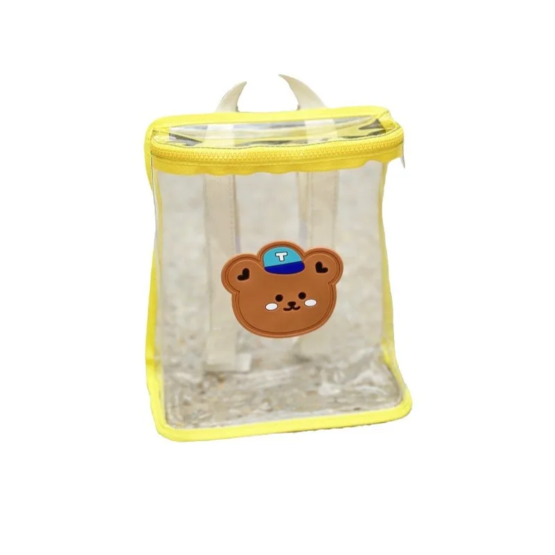 Crianças mochilas para menino mochilas transparentes geléia transparente mochila pvc à prova dwaterproof água saco de praia mãe crianças sacos para menina bolsa