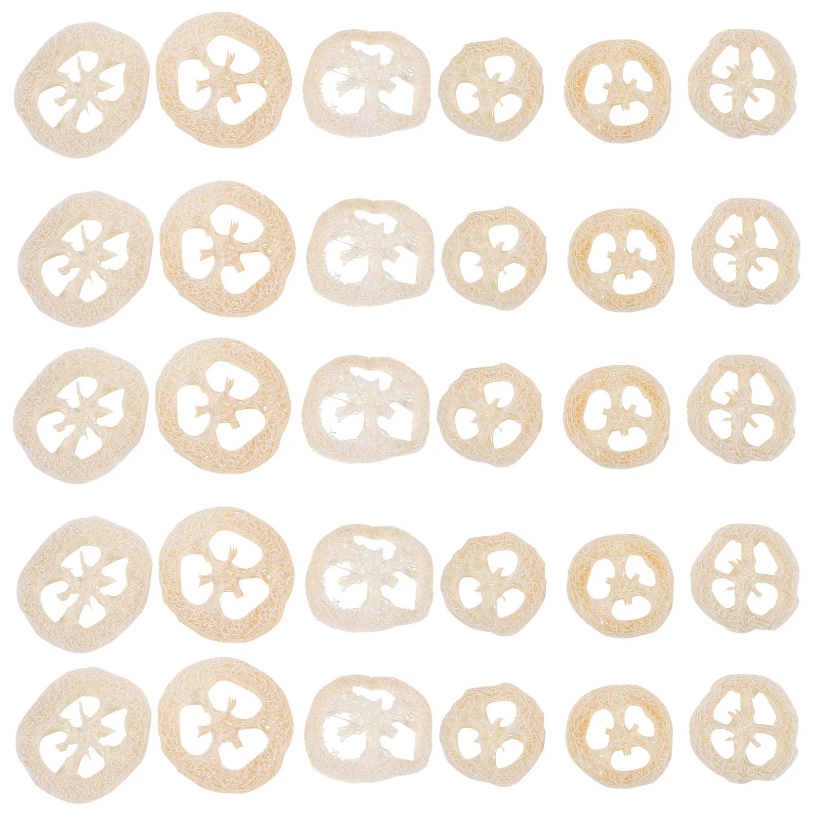 

40pcs Pet Tooth Cleaning Natural Loofah Slices For Small Animals Hamster Rabbit Chinchilla Chew Molar Treats Oral Care