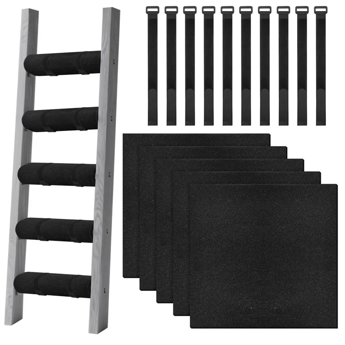 ~！【Best Seller】5 PCS Bunk Bed Ladder Pads with 10 Adjustable Hoop Straps,for Bed Ladder Padding Loft Bed Safe and Comfortable C