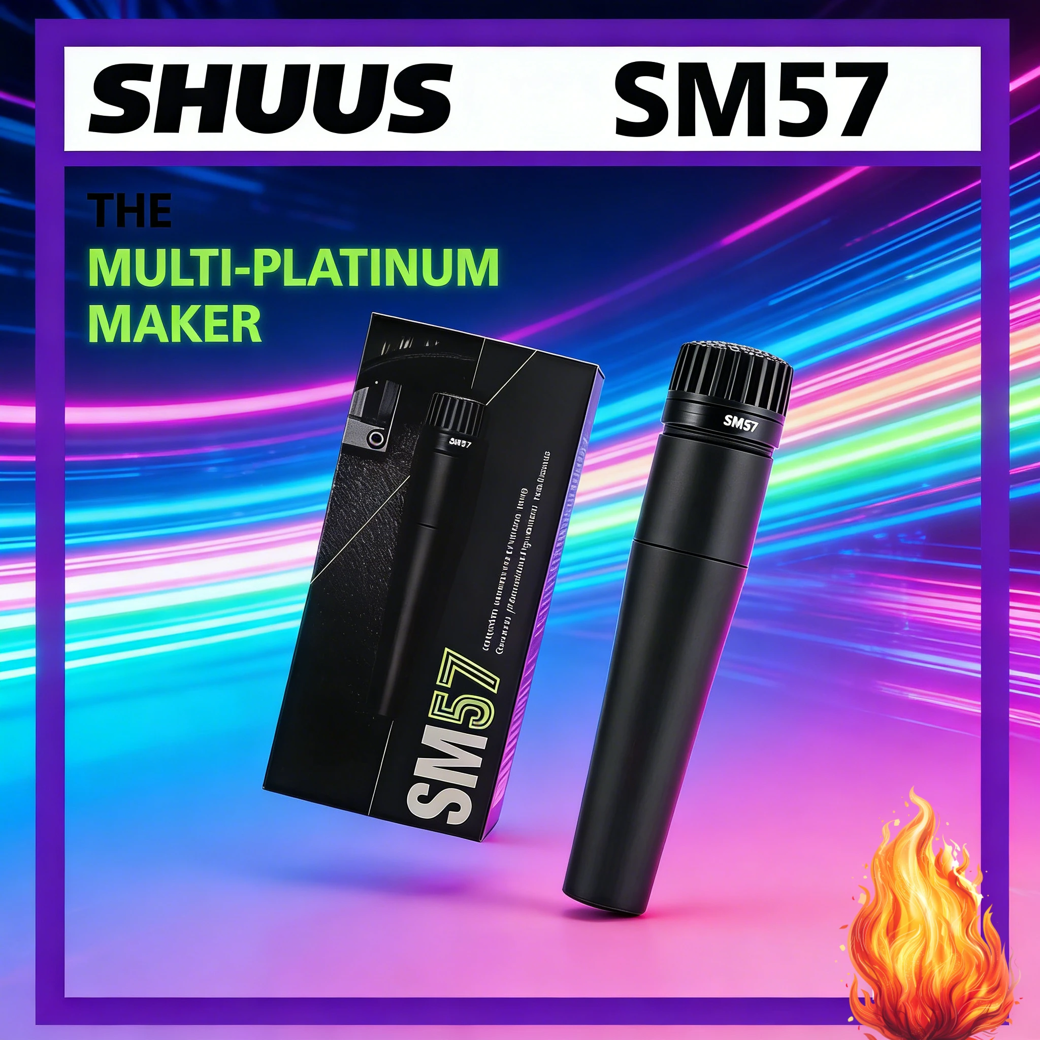 

Микрофон SM57 SM 57, однополярный кардиоидный динамический микрофон, инструментальный микрофон для записи вокала и инструментов 2026