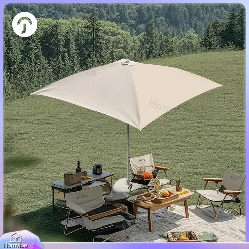 Portable Square Outdoor Umbrella Sunshade for Camping Patio Garden Furniture Large UV Protection Windproof Beach Parasol with
