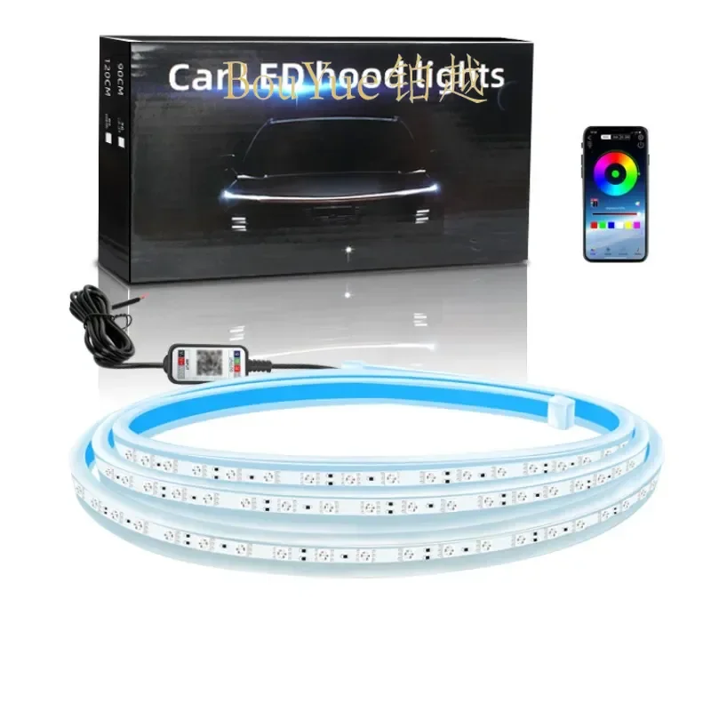 for Modified Through-type Daytime Running Light Head Cover APP LED Ultra-thin Light Guide Strip Symphony Cover Ambient Light