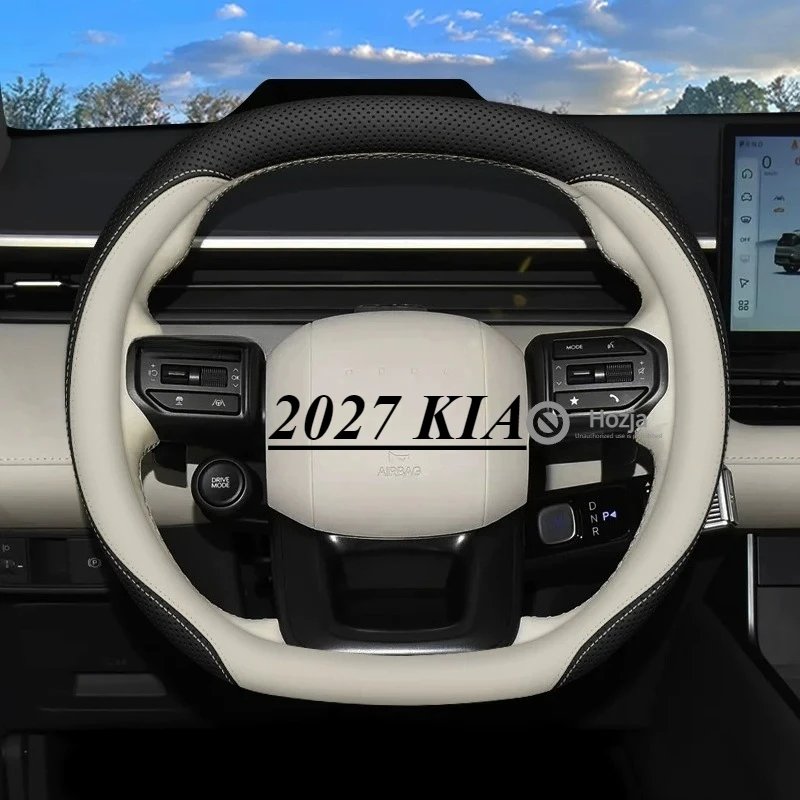 Leather Car Steering Wheel Cover for All New KIA Sportage Telluride Xceed 2027 Interior Accessories