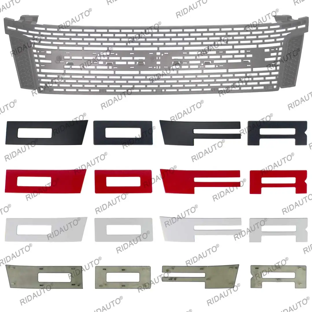 Black White Red 4 Letters for Modified Aftermarket Raptor Grill Grille PX1 DIY Upgrade Fit For RANGER 2012 2013 2014 T6