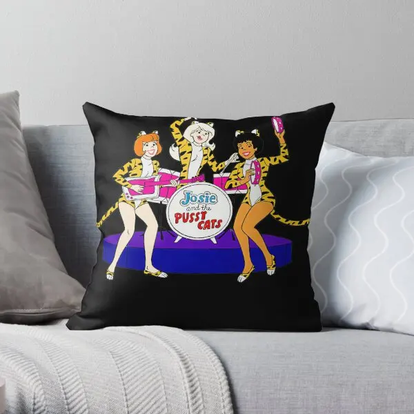 Josie And The Pussycats Josie And The Pu  Printing Throw Pillow Cover Throw Waist Office Wedding Pillows not include One Side