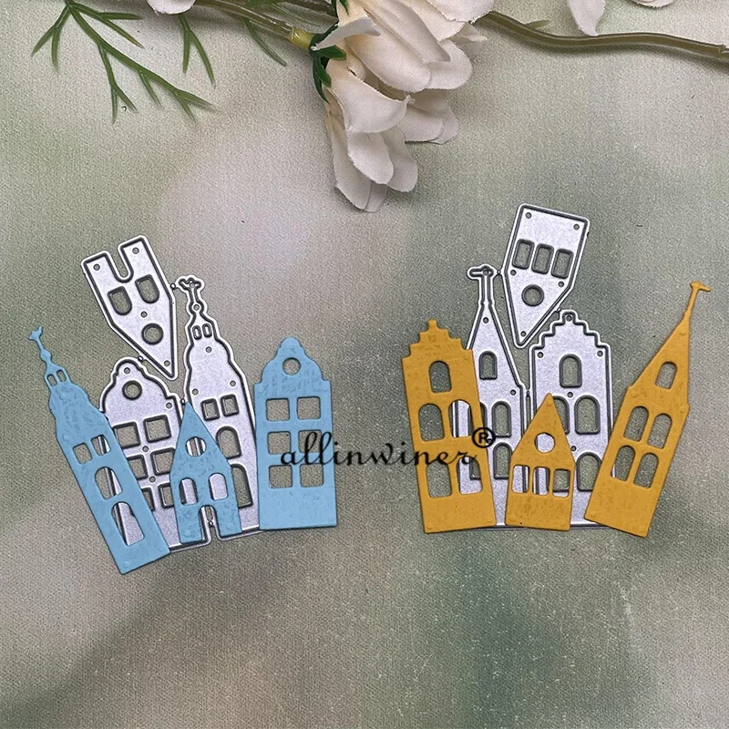 Various house buildings Metal Cutting Dies Stencils For DIY Scrapbooking Decorative Embossing Handcraft Die Cutting Template