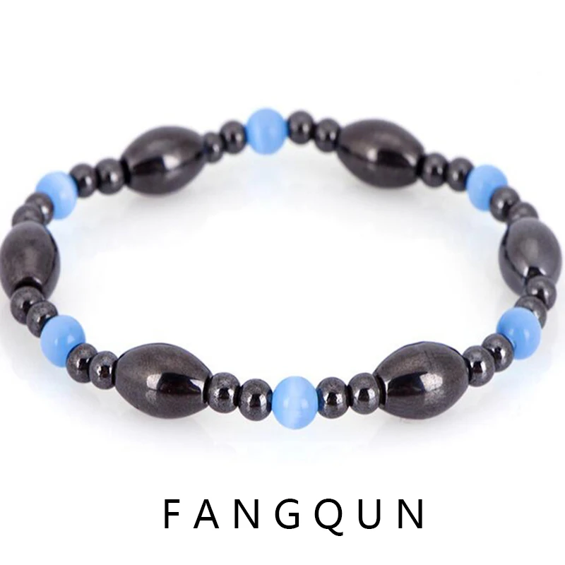 Fashion Healthy Care Weight Loss Anklet Magnet Bracelets for Foot Hematite Elastic Bracelet 24-25cm Pain Relief for Women man