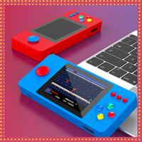 B74A K9 Portable Handheld Game Player With 2.8 Inch IPS Screen 4GB 500 Free Games Retro Game Console Gift For Kids Durable Black