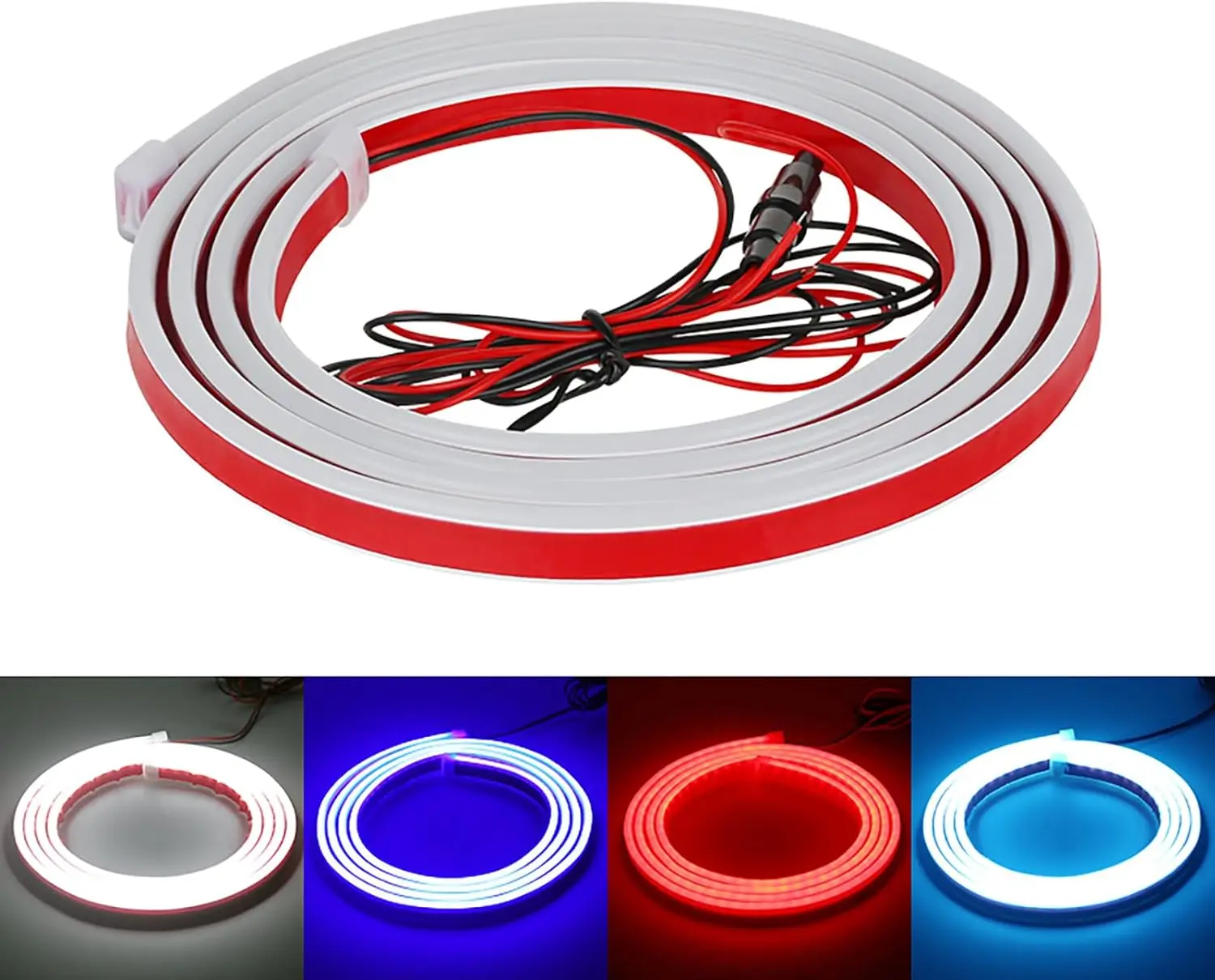 Universal Car Hood Light Strip Dynamic Engine Hood Guide Decorative Light Bar Auto Car Daytime Running Light