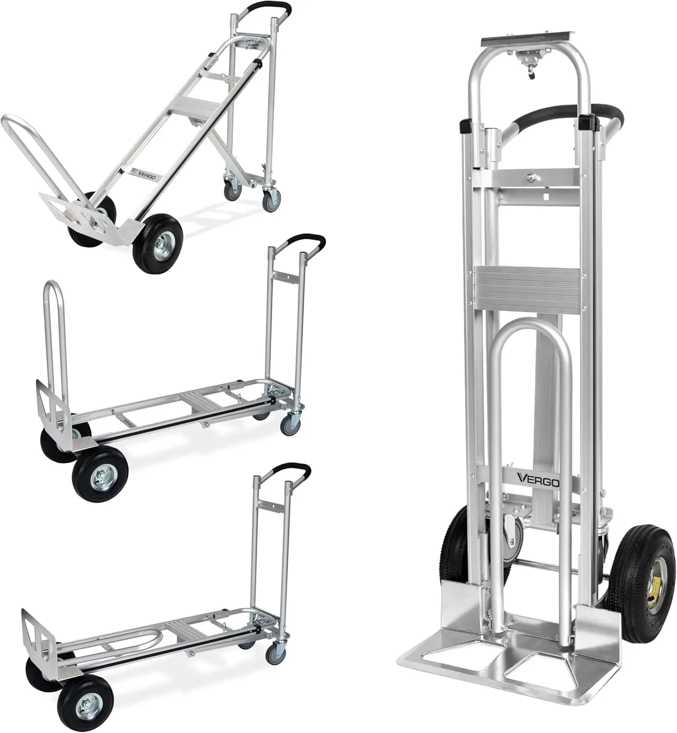 

Industrial Convertible Hand Truck - AS7A2 Heavy Duty Aluminum 3 in 1 Dolly (750 lb Capacity) Lightweight Frame, Ergonomic Handle