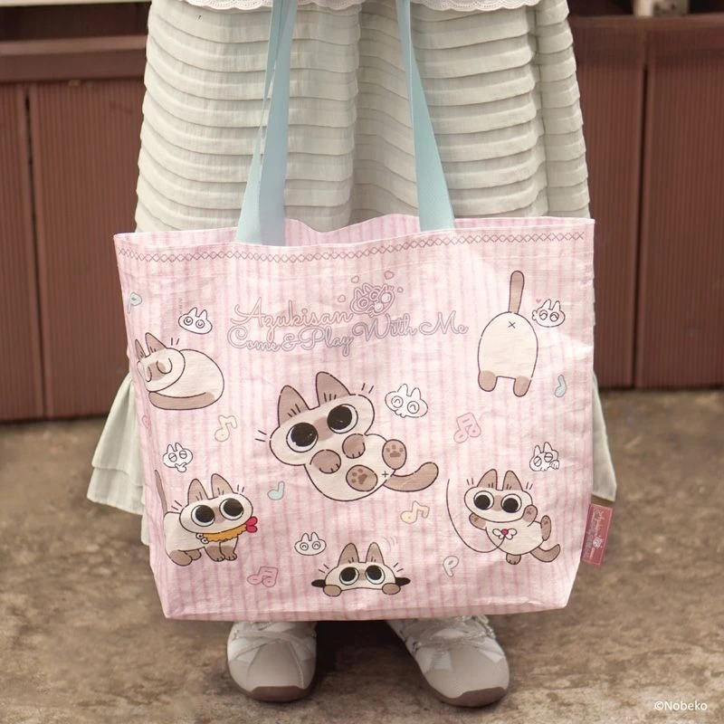 Azuki Einkaufstasche Neuer Kreativer Stil Niedliche Cartoon-Optik Modisch und einzigartig Einfache Große Kapazität und Tragbare Handtasche für Ausflüge – Detail 4