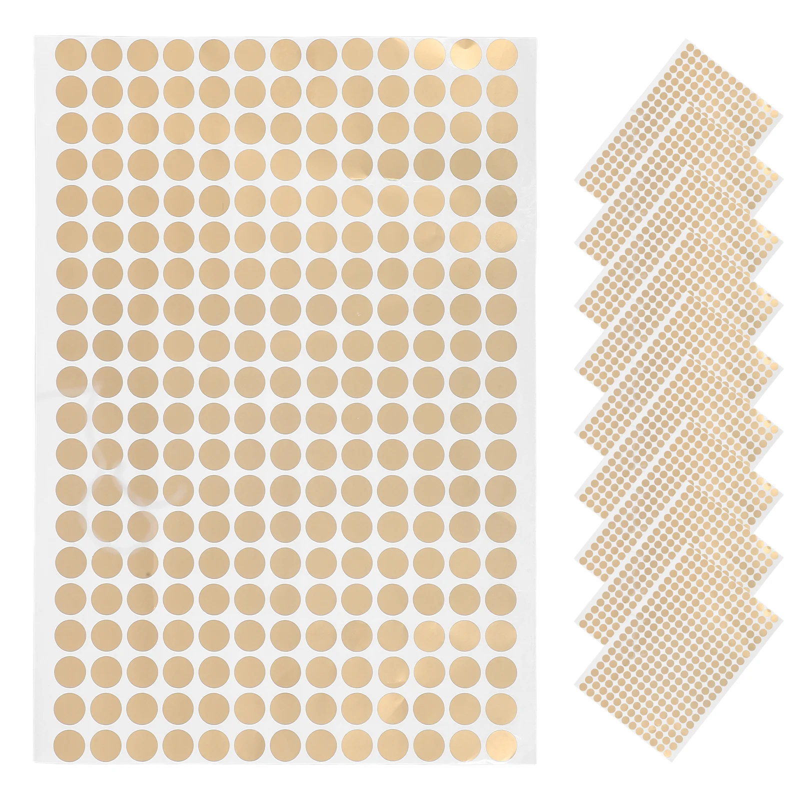 

10 Sheets Gold Dot Label Stickers Adhesive Coding Sealing Labels For Gift Envelopes Packaging Copperboard Circle Stickers