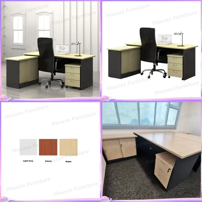 Modern Executive Office Desk 6ft Large Manager Computer Table Melamine Particle Board Business Workstation Study Writing Desk