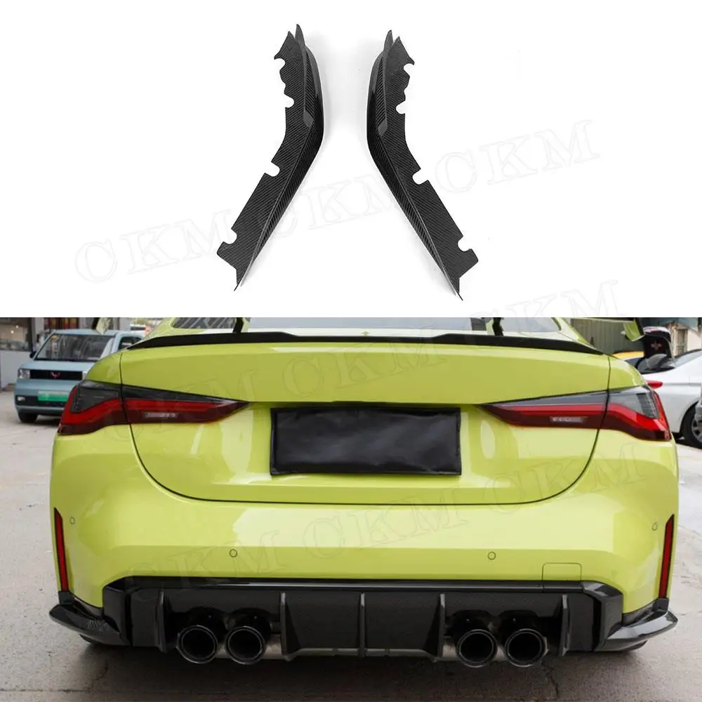 

Dry Carbon Fiber Car Rear Bumper Lip Splitters Flaps Apron Canards For BMW 3 Series G80 M3 For BMW 4 Series G82 G83 M4 2021+