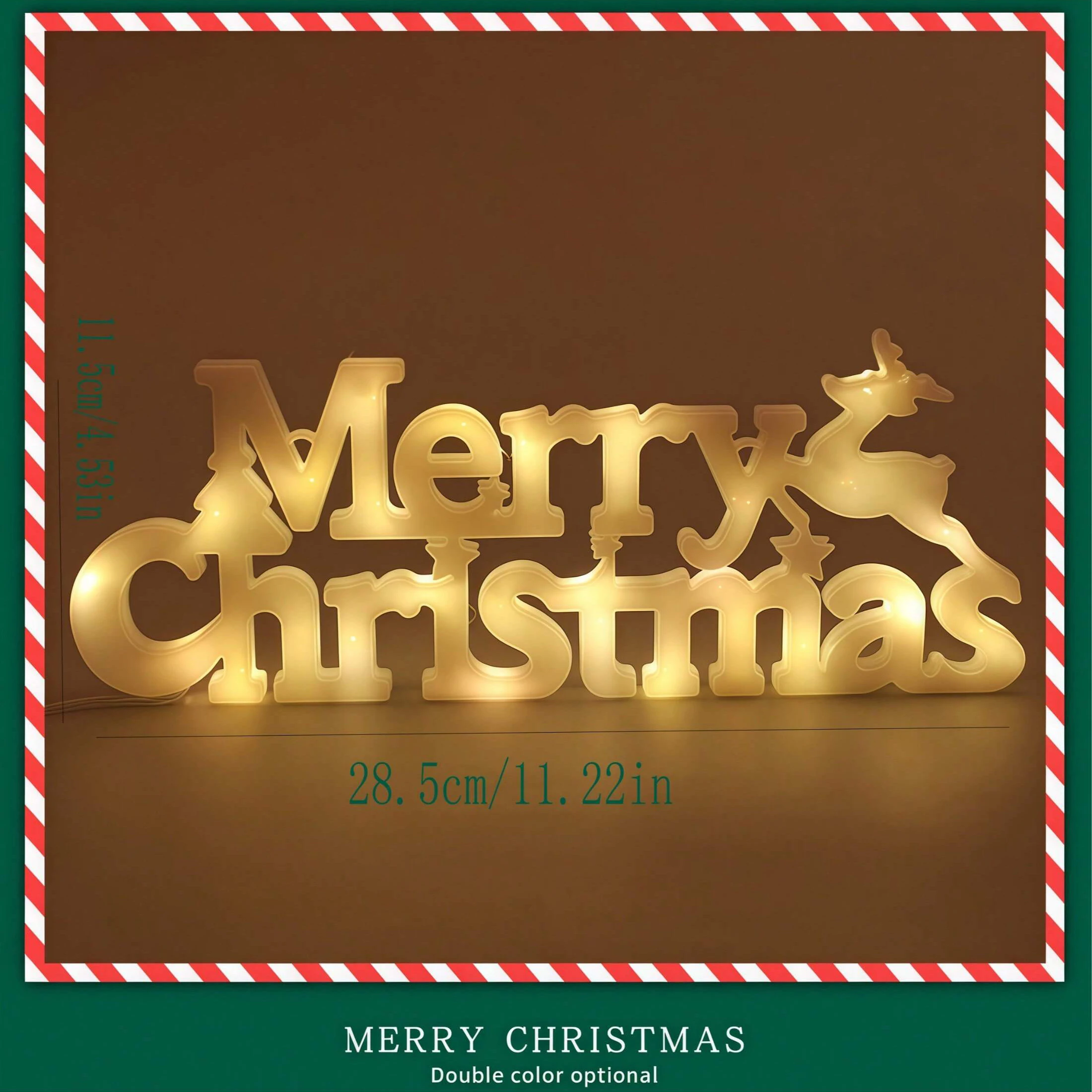 1 قطعة عيد الميلاد الديكور عيد الميلاد عيد ميلاد سعيد LED إلكتروني علامة ضوء سلسلة الجنية جارلاند ، للديكور المنزل عيد الميلاد ديكو #6