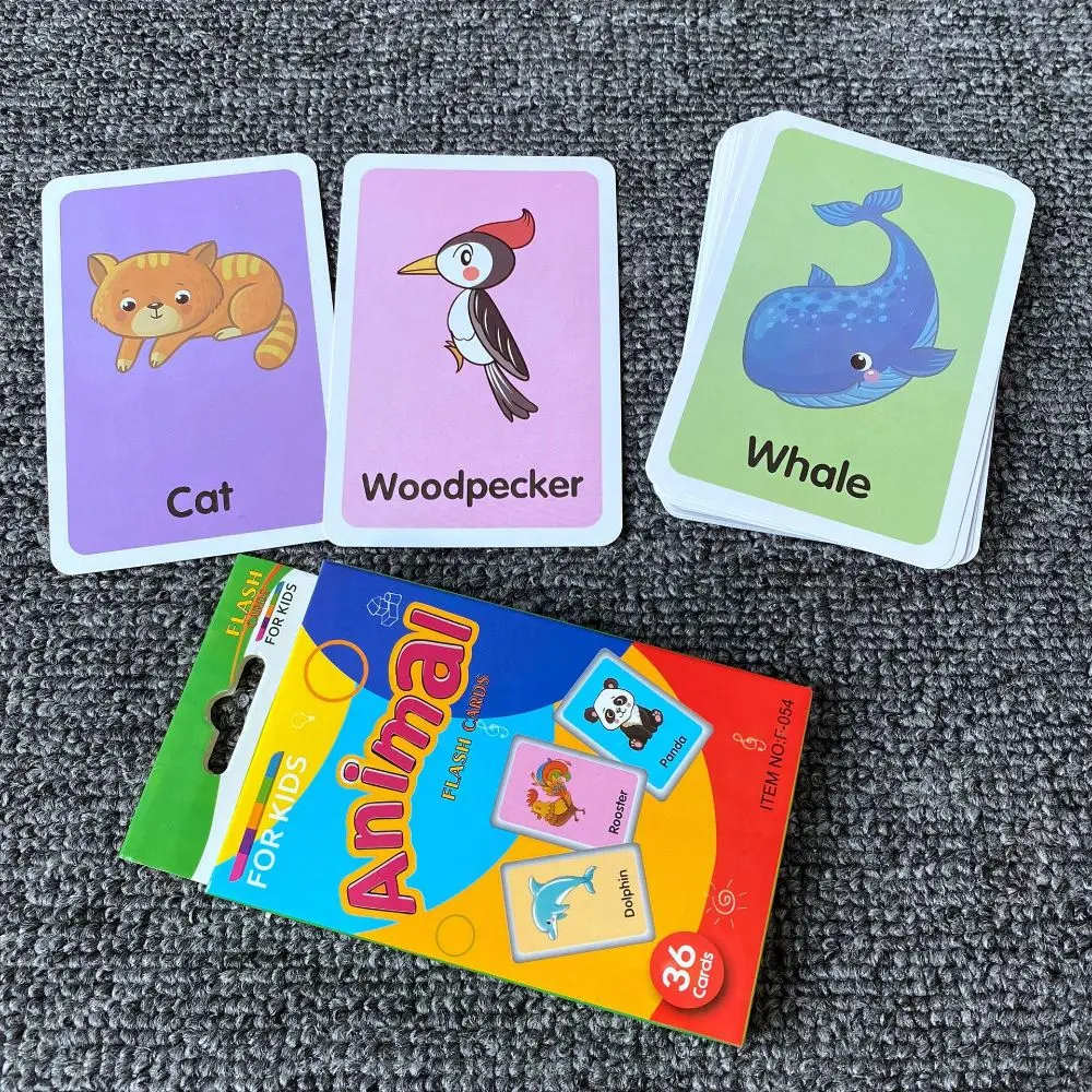 

Children 36pcs Early Learning Animals English Learning Alphabet Memory Training Educational Toy Learning Cards Flash Cards