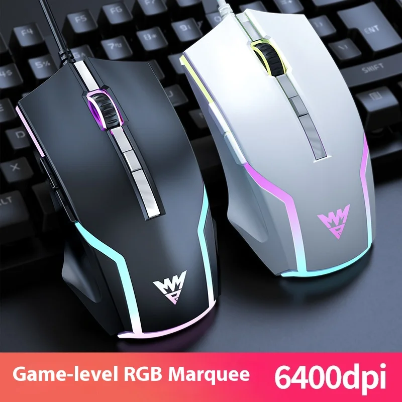 

Wrangler M5 Mouse Mechanical Style Wired Comfortable Rgb Light Effect E -sports Game Office Household Peripheral Mouse