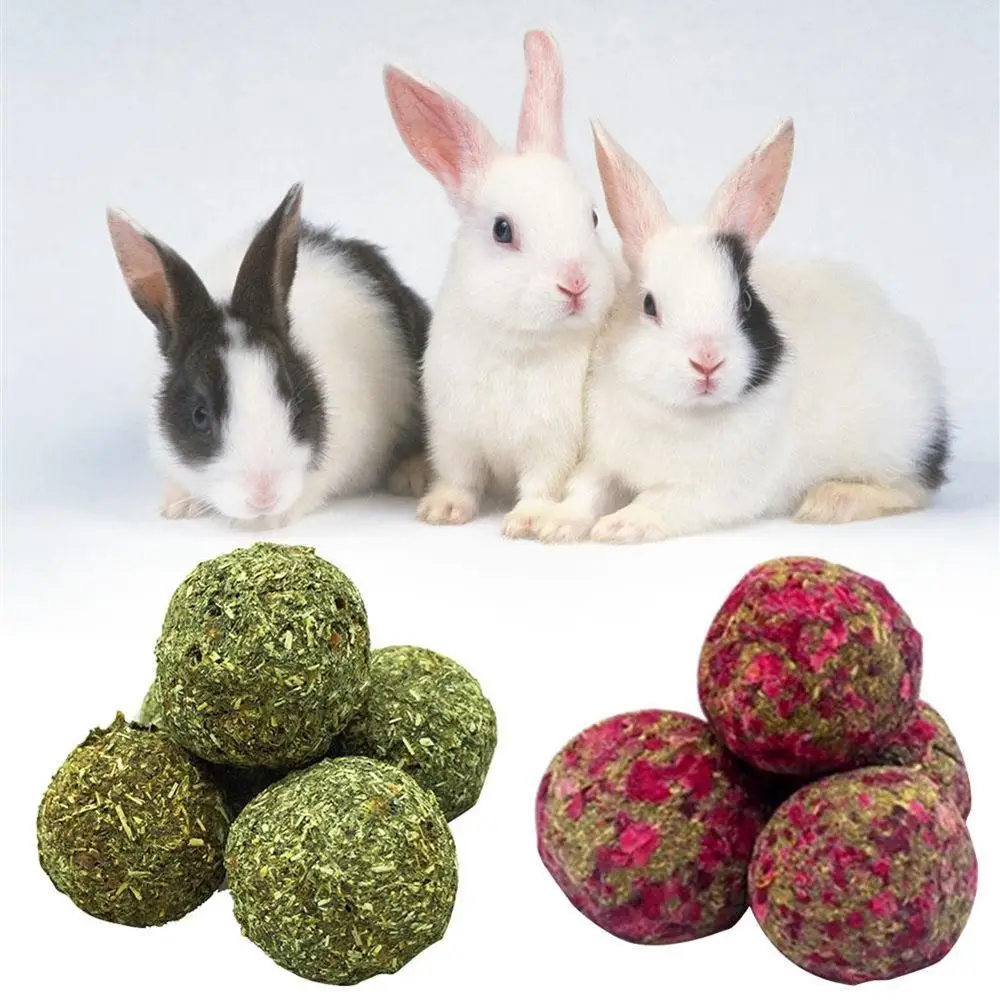 

Chinchilla Hamster Alfalfa Pet Teeth Grinding Ball Pet Supplies Natural Grass Toys Molar Chew Play
