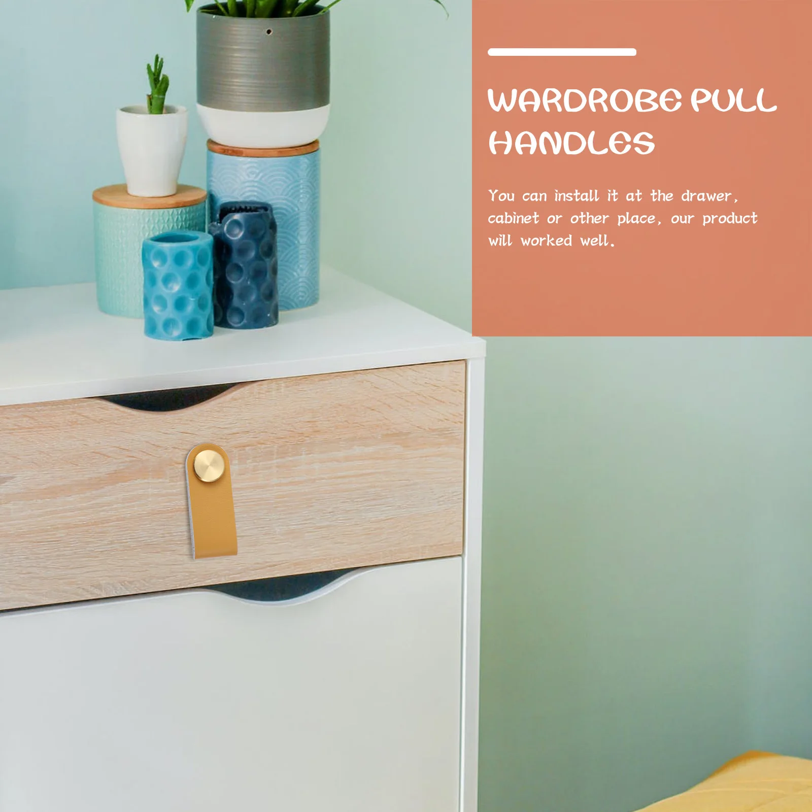 

6Pcs Cabinet Door Knobs Durable Copper Furniture Drawer Wardrobe Pull Handles Elegant Home Decor Drawer Door Knobs