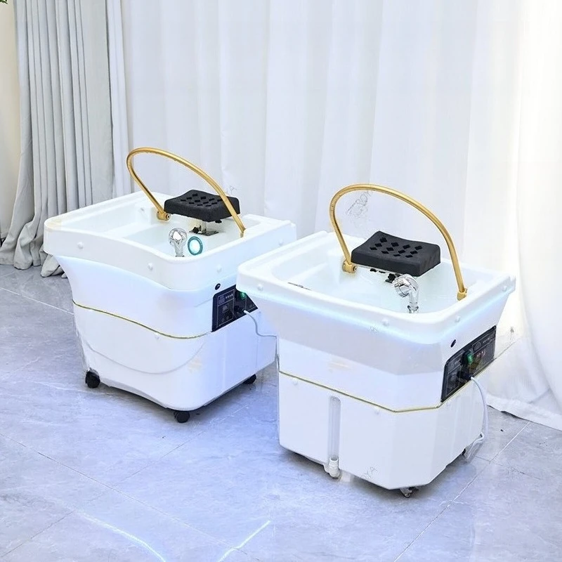 

Hair Spa Equipment Portable Head Spa Sink Washing Basin Set Multifunction Modern Fumigation Shampoo Sink with Water Circulation
