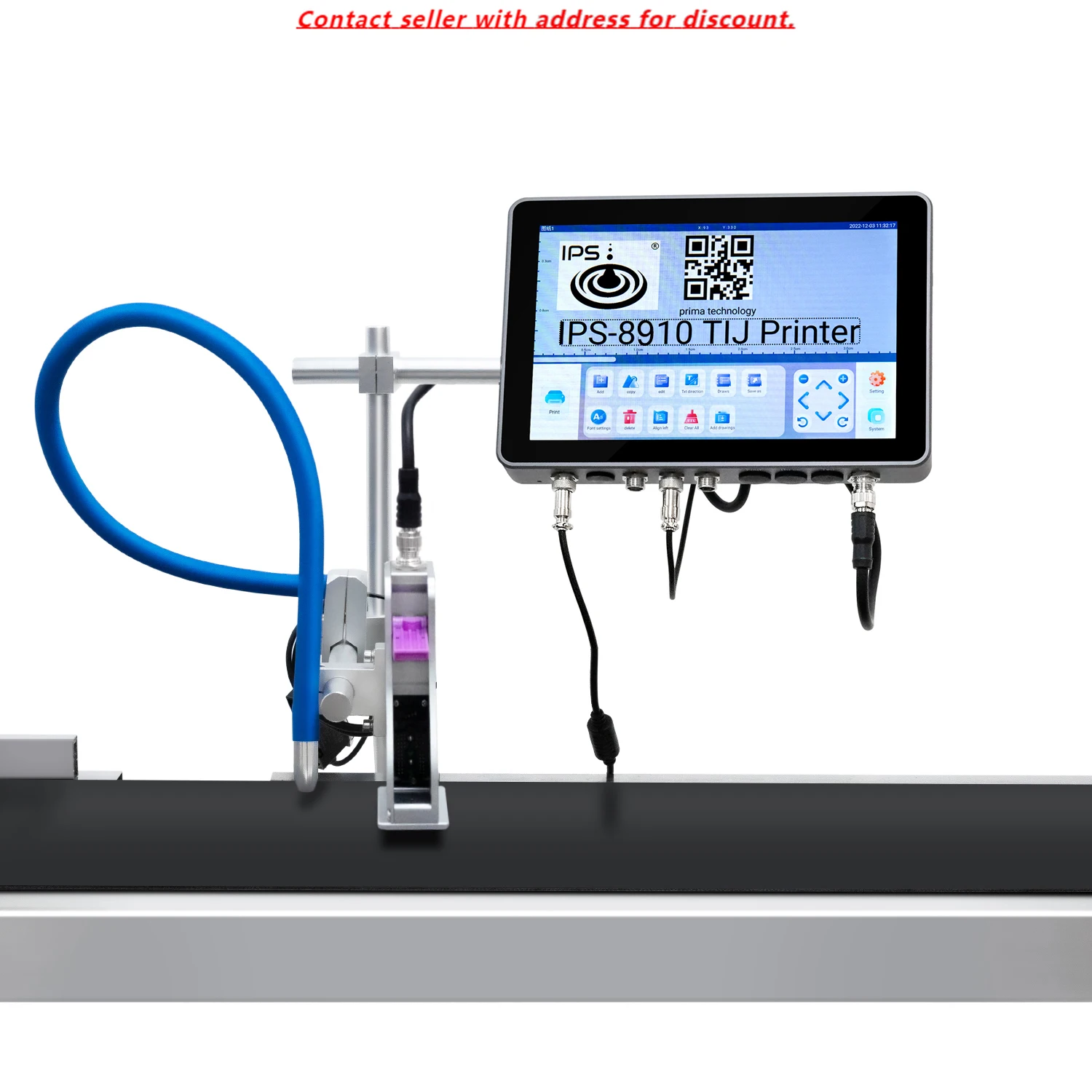 

Four Print Head With 101.6mm High Print Width High Efficiency Tij Printer 10 Inch Touch Screen