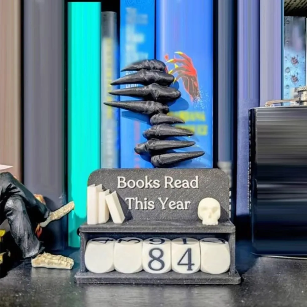3D Printed 3D Book Read Counter Books Read This Year Sign Book Lover Sign Book Tracker Creative Manual Counter Reading Counter