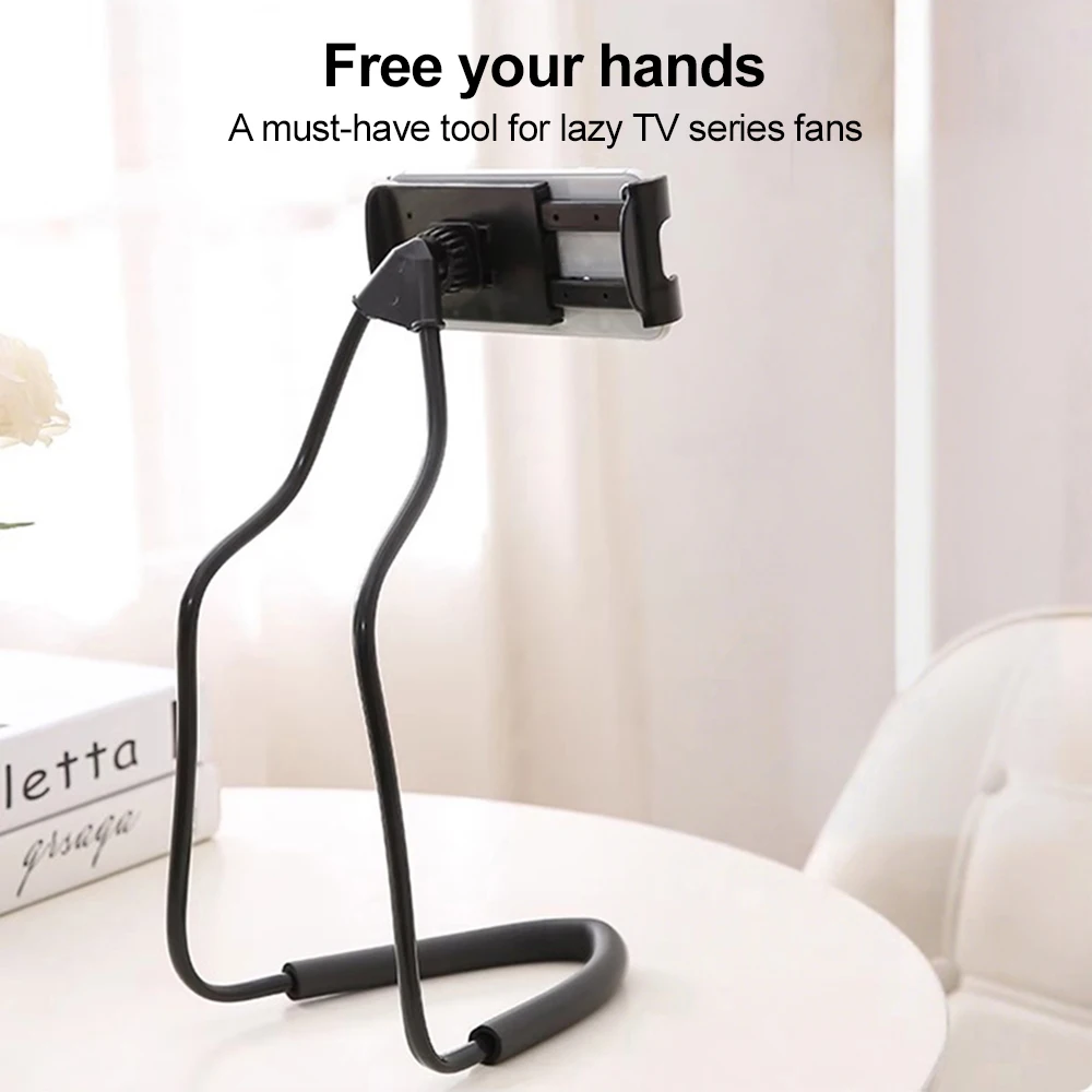 360° Degree Phones Holder Stand Mobile Phone Hanging Neck Lazy Necklace Bracket Bed For iPhone Xiaomi Samsung