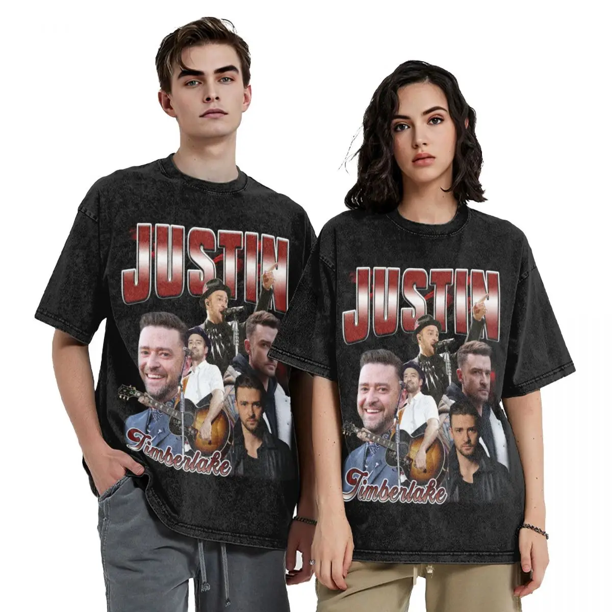 Summer Justin Timberlake Singer Bootleg T Shirt Merch for Men Women The Forget Tomorrow World Tour Washed Tees Harajuku T-shirts