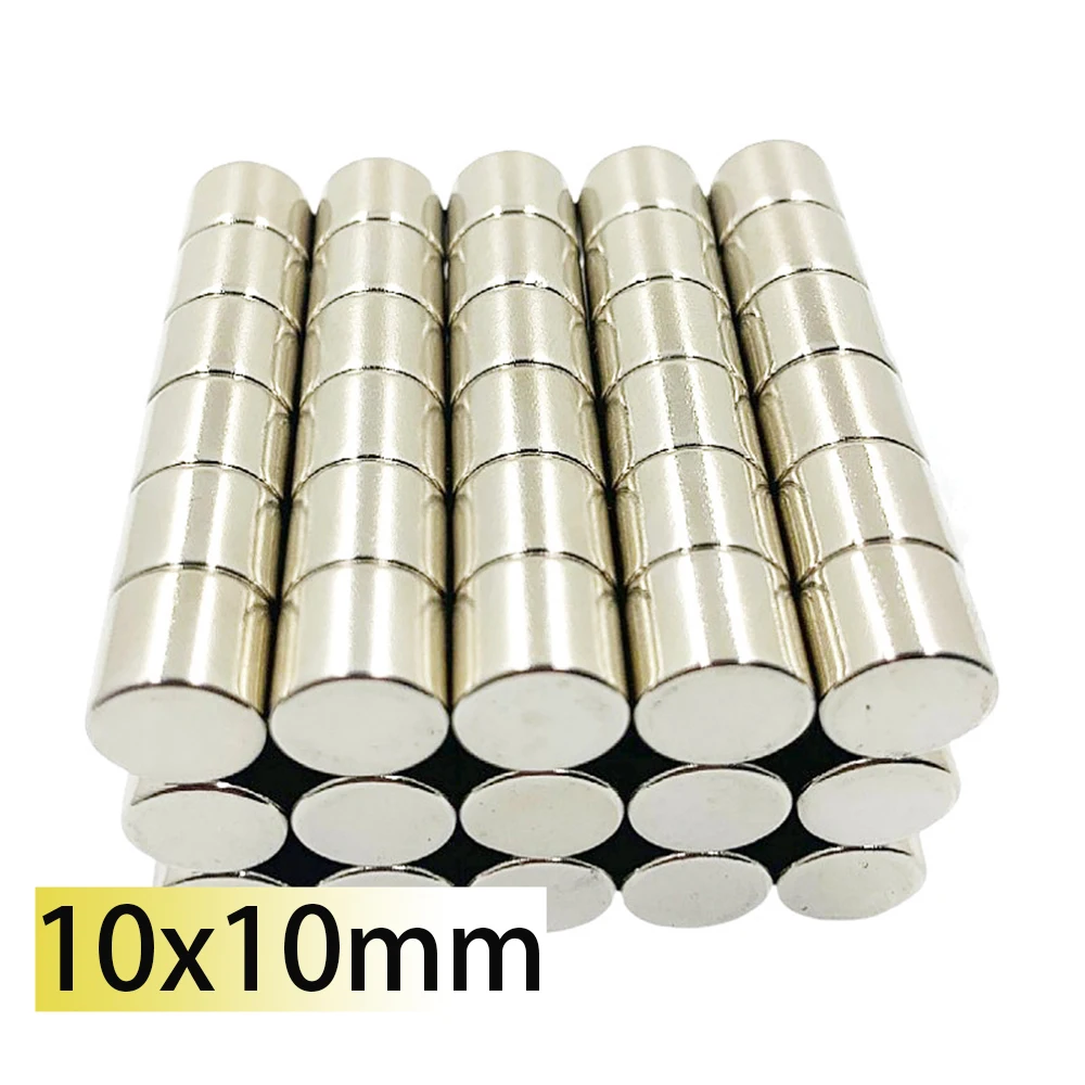 

10x10mm Magnet Superpower10*10mm N35 Neodymium Magnets Nickle Coating Search Magnetic Fridge DIY Crafts Aimant