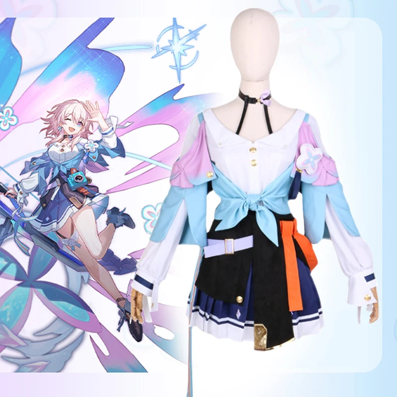 New Game Honkai: Star Rail cos March Seven cosplay new skin same cute girl dress costume outfit H