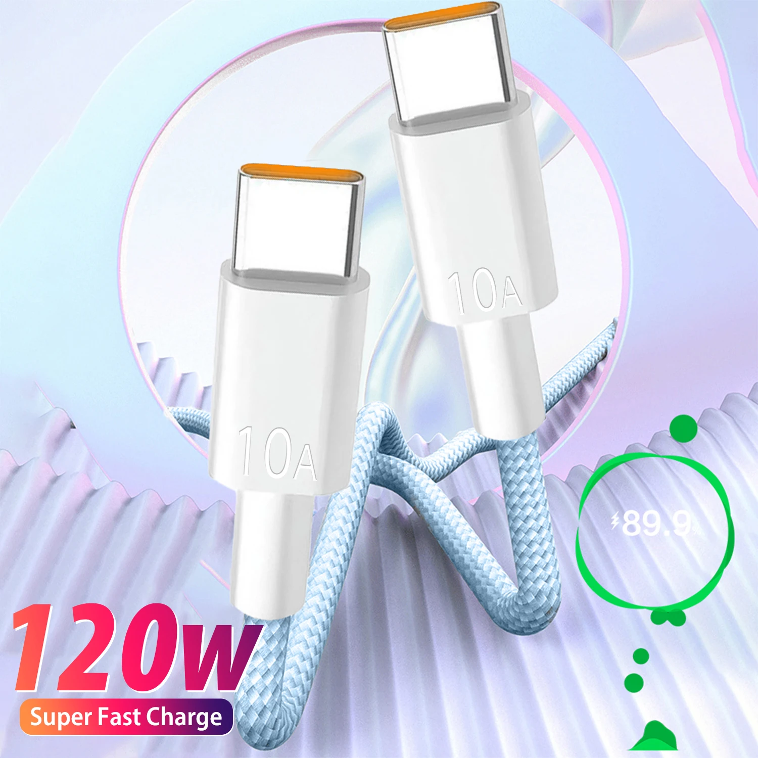 2/1PCS PD 120W Fast Charging Type C To Type C Data Cable for iPhone 17 16 15 Pro Max Samsung Data Line 0.25-3M USBC  Charge Wire