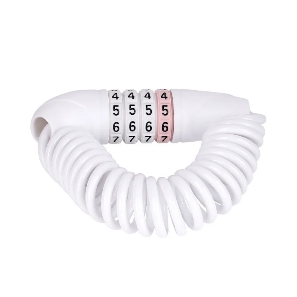 Anti-theft Bicycle Helmet Password Lock Universal 122cm Stretchable Four-digit Combination Lock Alloy Security Lock