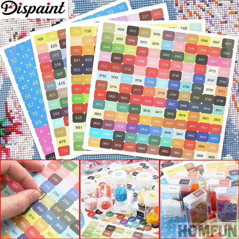 Dispaint Diamond Painting Bead Storage Box Embroidery Accessories Kit  With Pen Glue Clay Funnel Tray Label Stickers Fix Tool