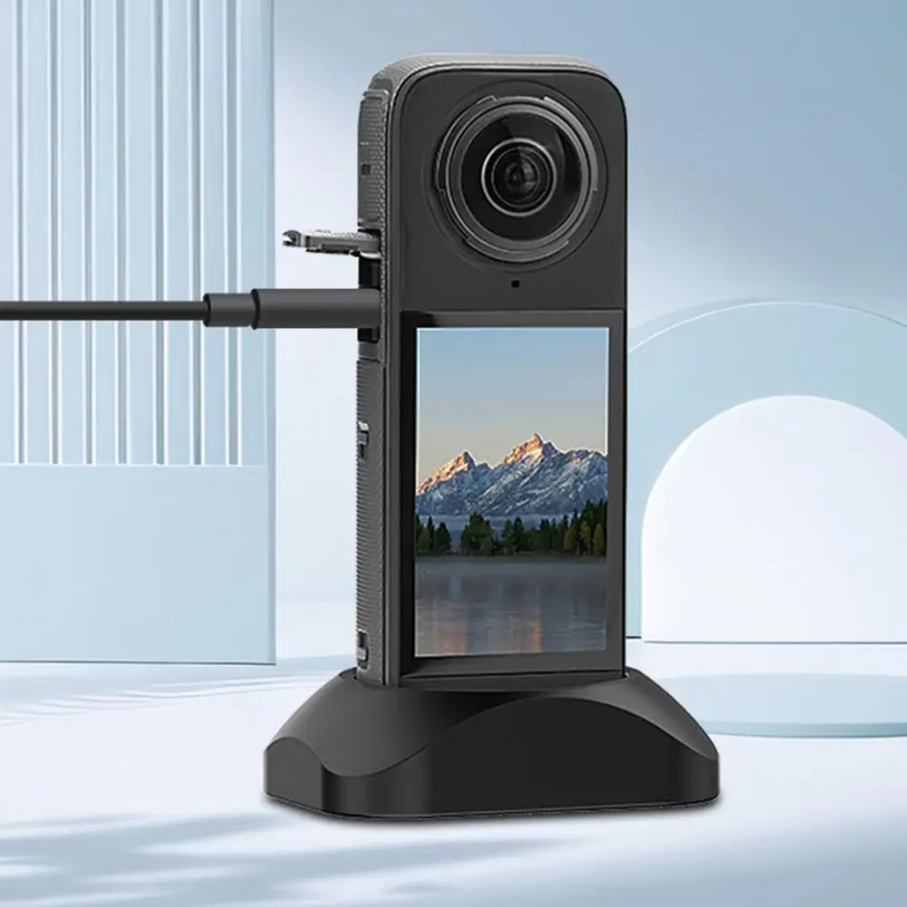 خدش حامل قاعدة الكاميرا قوس Insta360 X4 كاميرا سيليكون قاعدة حامل المضادة للسقوط سيارة سطح المكتب جبل حامل لدعم عدم الانزلاق