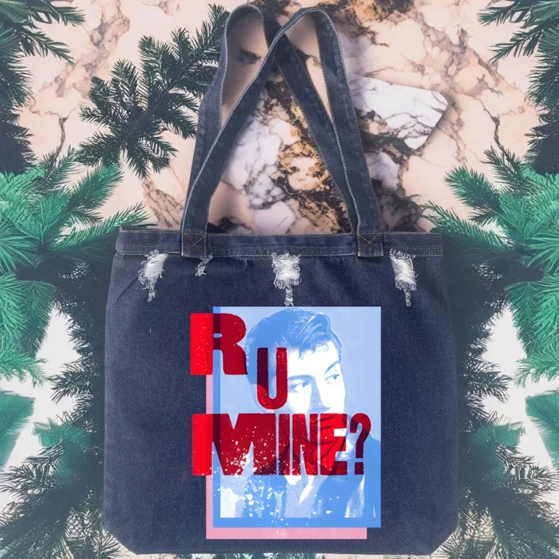 

arctic monkeys Unisex Denim Tote Handbags Large Capacity Lightweight Jeans Shoulder Bags Casual Travel Shopping Underarm Bags
