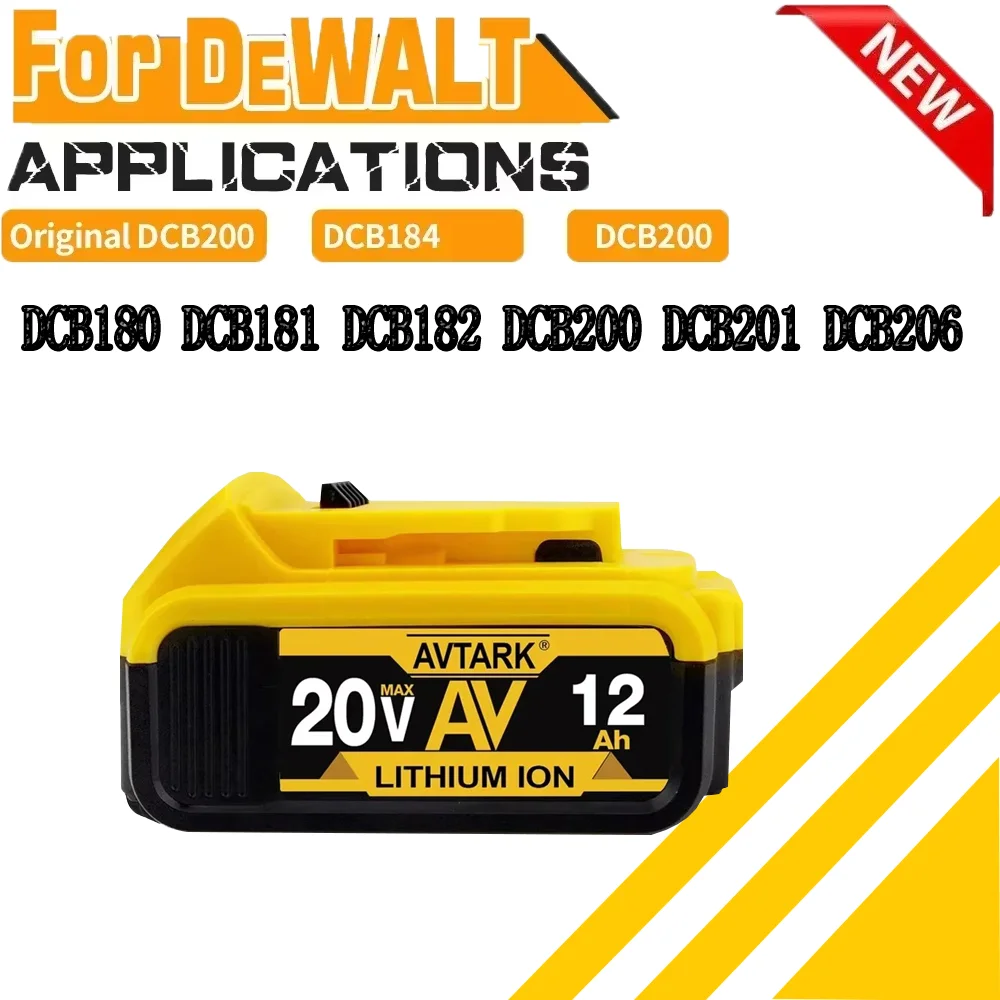 

Original DCB200 20V 8000mAh Lithium Replacement Battery For Dewalt 18V DCB184 DCB200 DCB182 DCB180 DCB181 DCB182 DCB201 DCB206