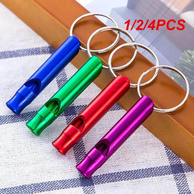 

1/2/4PCS Multifunctional Aluminum Emergency Survival Whistle Portable Keychain Outdoor Tools Training Whistle Camping Hiking